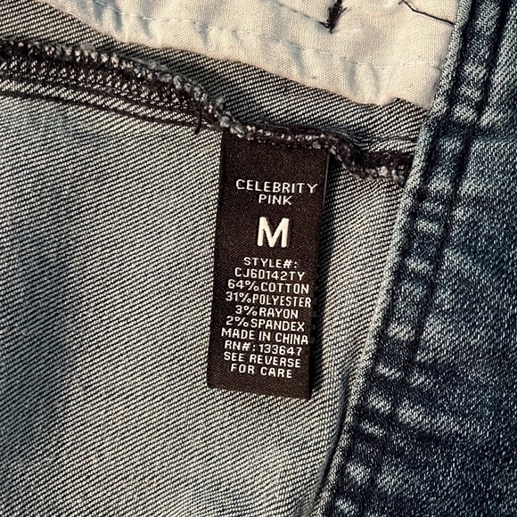 Celebrity Pink Womens Fitted Blue Denim Jean Jacket Size Medium - Picture 5 of 5